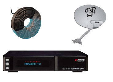 Kbox K2HD + 6' HDMI + DISH 1000.2 COMBO + 100' Coaxial cable + Free Shipping
